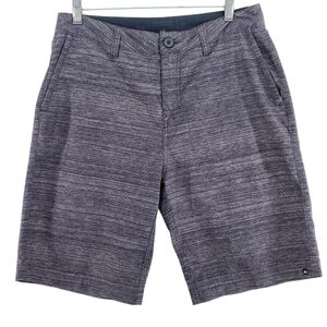 Quiksilver Amphibian Board Shorts Men 30 Performance Hybrid Gray Black Heathered